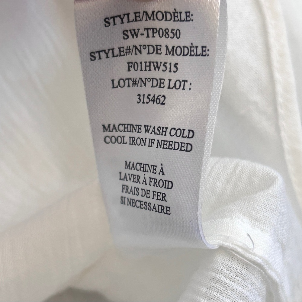 Helmut Lang White Drawstring Waist Button Down Tu… - image 13